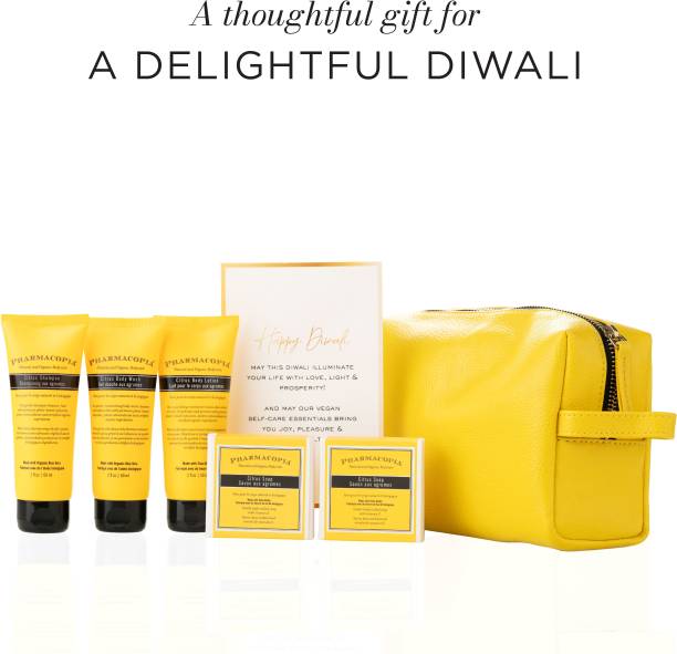 KIMIRICA Citrus Bath & Body Luxury Travel Bag For Diwali Gifting For Men & Women, Vegan
