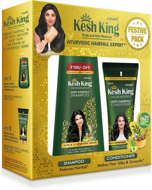 Kesh King Anti-Hairfall Shampoo 600ml + Anti-Hairfall Conditioner 200ml