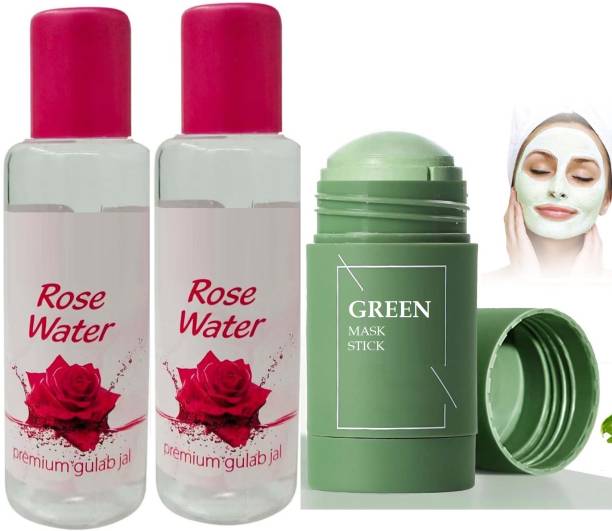 MYEONG Rose Water & green mud stick face mask Price in India