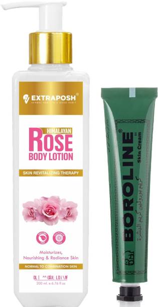 BOROLINE Antiseptic Ayurvedic Cream & Extraposh Himalayan Rose Nourshing or moisturizer Body Lotion