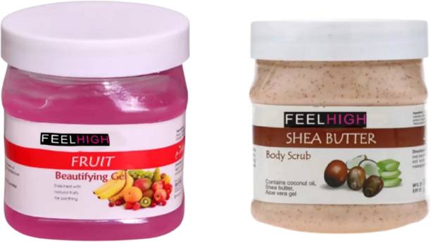 feelhigh Face And Body Fruit Gel 500gm And Shea Butter Scrub 500gm - Skin care product Price in India