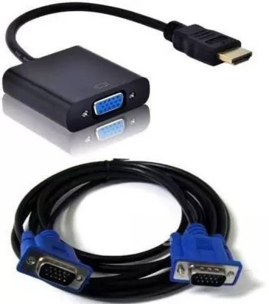 SSV CARE HDMI to VGA Converter and VGA 1.5m Cable Combo Set For Laptop/PC/Projector Combo Set