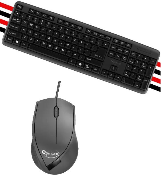 QUANTUM QHM 7403 Wired Keyboard + QHM 251H Wired Optical Mouse Combo Set