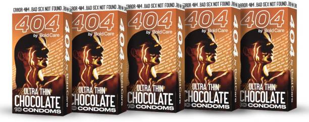 Bold Care Ultra Thin Chocolate Flavored Condoms |50 Units | Real Feel Condom (50 Sheets) Condom