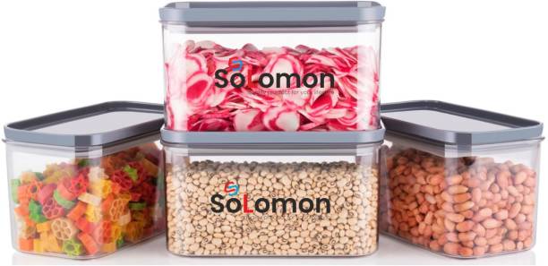 Solomon ™ Premium Quality Rectangle Air tight Kitchen Food Storage Grocery Container  - 1500 ml Plastic Grocery Container