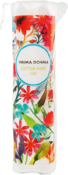Prima Donna 100 Round Facial Cotton pads, Made from 100% Pure Cotton, Chemical Free. Best for Applying & Removing Makeup, Cleaning Skin