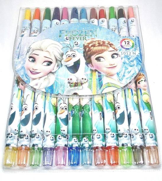 simreen Rolling Crayons Set Of 12 Different Crayons Frozen Theme