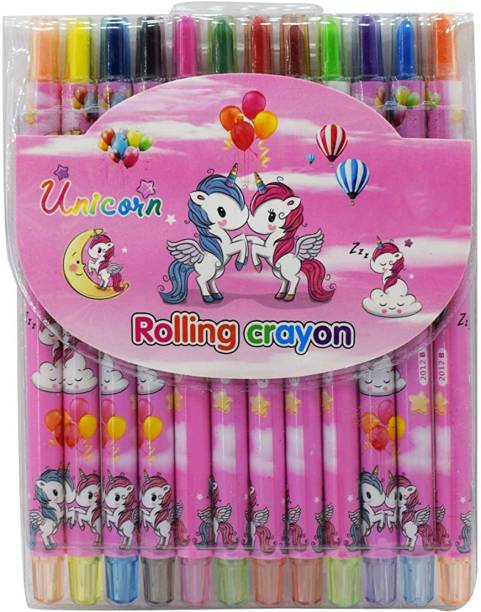 LEERFIE Rolling Crayons Colouring Pens for Painting, Drawing, Sketching for Children