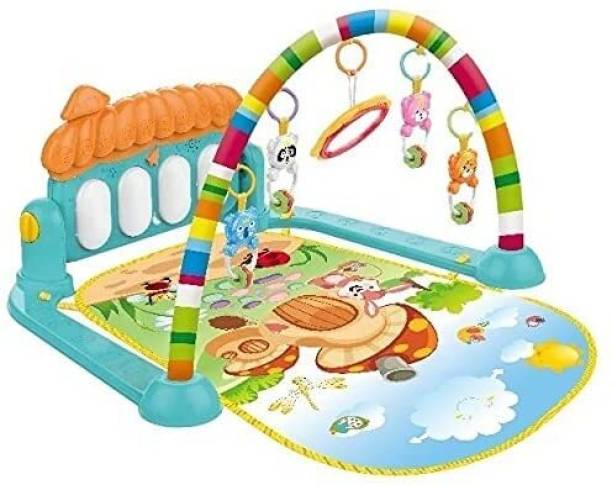 J K INTERNATIONAL Baby Play Gym Kick and Play Piano Mat Newborn Toy for Boy and Girl 0-18 Month Lights and Music Activity Toys