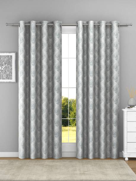 Raymond Home 210 cm (6.89 ft) Polyester Semi Transparent Door Curtain (Pack Of 2)