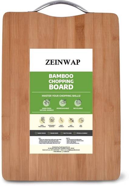 Zeinwap Bamboo Wood Chopping Cutting Board for Kitchen Vegetables, Fruits & Cheese Bamboo Cutting Board