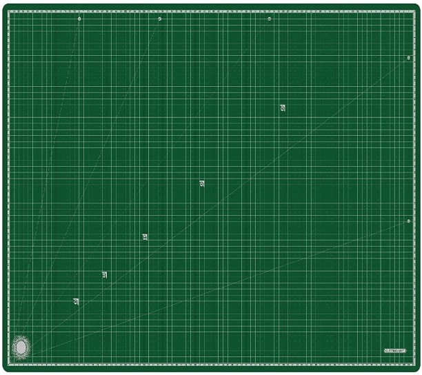Crafts & Drafting VViViD Green Self-Healing 14 Inches x 8.25 Inches Gridded & Ruled Cutting Mat for Arts 
