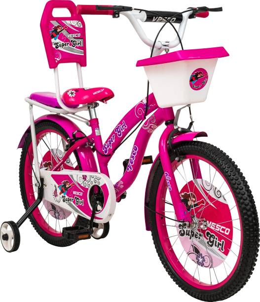 vesco Super Girl 20T Pink Kids cycle with Balance Wheel 20 T BMX Cycle