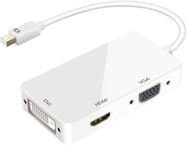Paruht DVI Cable 0.01 m 3 In1 Mini Display Port Thunderbolt to HDMI/DVI/VGA Display Port (Cable) Adapter