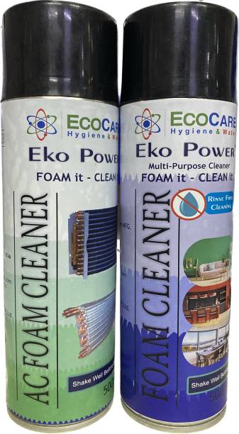 Eko Power Foam Cleaner Combo for Multipurpose and AC 500ml each Degreasing Spray