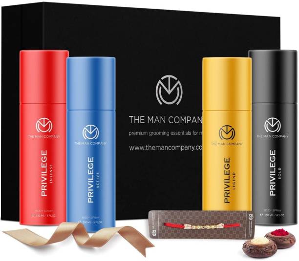 THE MAN COMPANY Privilege Intense , Legend, Bold & Active Deos Rakhi Gift for Brother Deodorant Spray  -  For Men