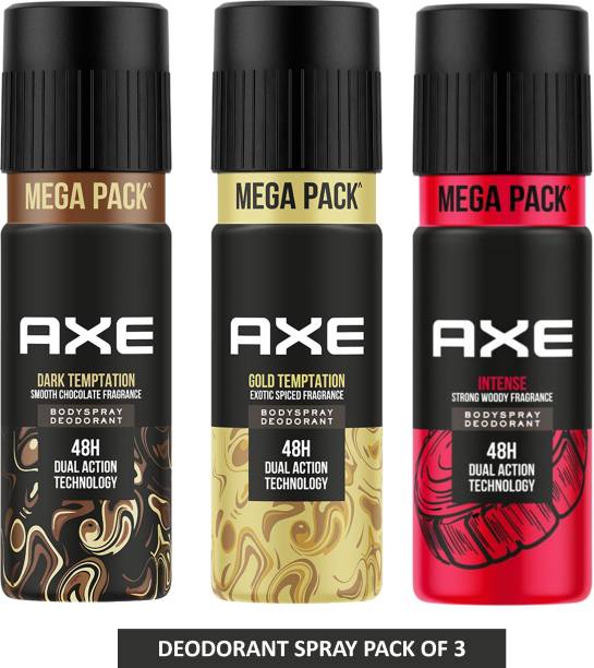 AXE Gold Temptation, Dark Temptation and Intense Deodorant Spray  -  For Men