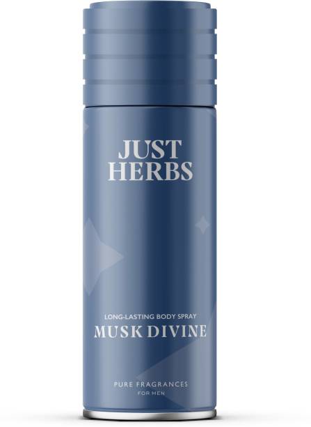 Just Herbs Long Lasting Body Spray Musk Divine Deodorant Spray  -  For Men
