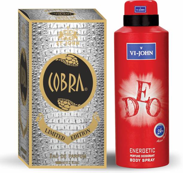 ST-JOHN Cobra Limited Edition 100ml and Energetic Fresh Spicy 175ml Deodorant Spray  -  For Men & Women