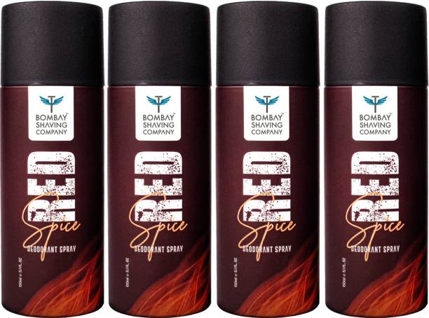 BOMBAY SHAVING COMPANY Red Spice 150ml x 4 Combo | Deodorant Spray  -  For Men