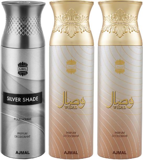 Ajmal SilverShade & WisalDeo & Wisal Deodorant Spray + 3 Testers Deodorant Spray  -  For Men & Women