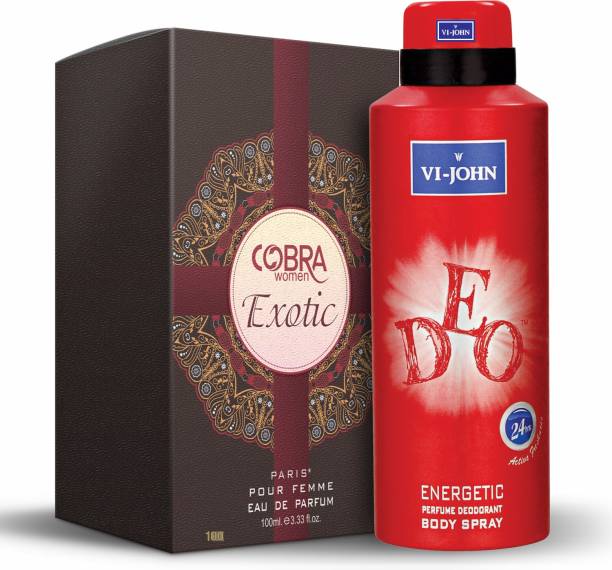 ST-JOHN Exotic Perfume 100ml and Energetic Fresh Spicy 175ml Deodorant Spray  -  For Men & Women