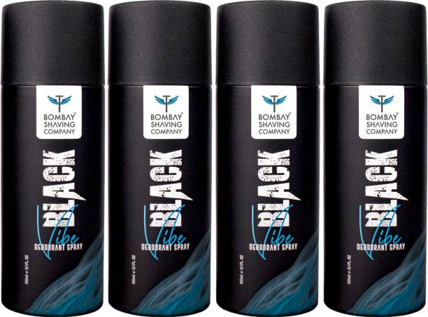 BOMBAY SHAVING COMPANY Black Vibe (Pack of 4) Deodorant Spray  -  For Men