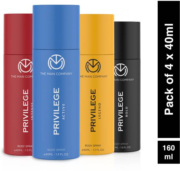THE MAN COMPANY Privilege Deodorants Combo Pack | Premium Long Lasting Fragrance Deodorant Spray  -  For Men & Women
