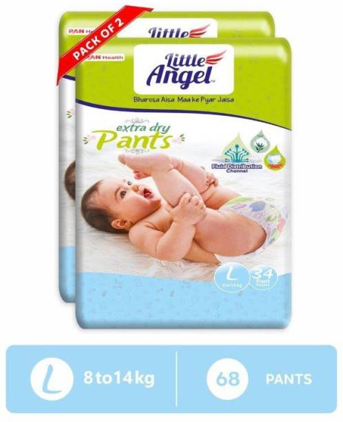 Little Angel Baby Diaper Pants (2 x 34 Pcs) - L