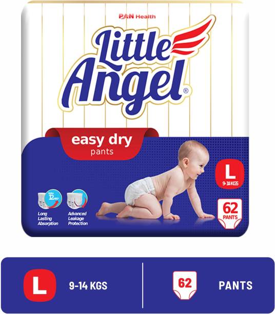 Little Angel Easy Dry Diaper Pants with 12 hrs absorption Large Size, 9-14 Kgs - L