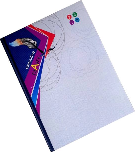 Excel 2023 Executive Style Quality Diary with Excellent Design, with Sunday HALF Page Regular Diary (Cover Design may be Different) Ruled 360 Pages