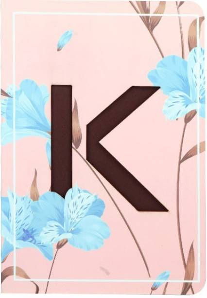 Doodle Initial K lasercut Notebook, B6 (6.69 X 4.72 X 0.5 Inches), 200 Pages, 80 GSM, Gift for Women B6 Notebook Ruled 192 Pages