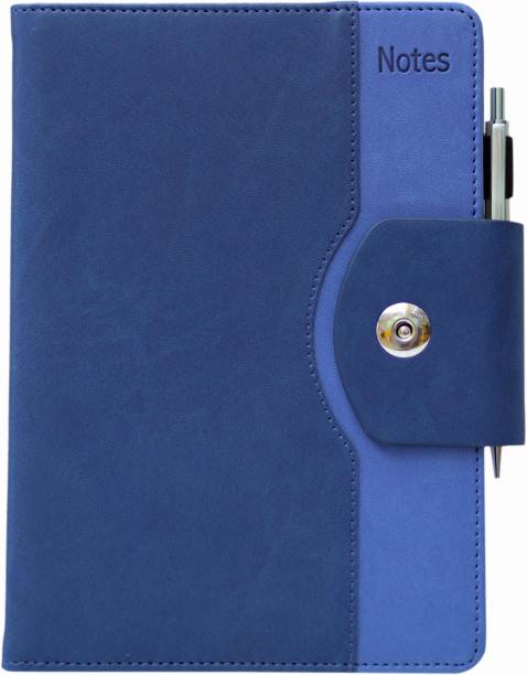 PLAN.A. DAY Roma Faux Leather Hardcover A5 Notebook, With Magnetic Button closure A5 Journal Ruled 288 Pages