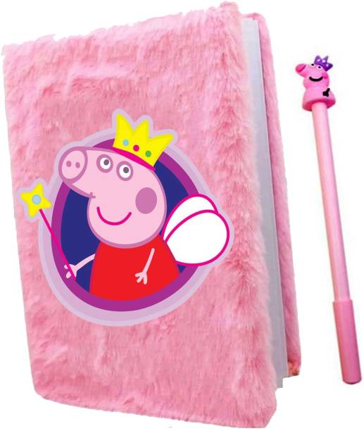 TITIRANGI Unicorn Fur Diary for Kids A5 Notebook for Girls Personal Diary Cute Fur Diary A5 Notebook Both Side Ruled Notebook with Unicorn Pen Best Return Festival Gift Set for Kids 160 Pages