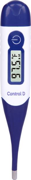 Control D Flexible Quick 30 Seconds Reading Alarm & Beeper Alert Premium Body Temperature Check Waterproof Flexi Tip for Kids Adults & Babies Digital Thermometer