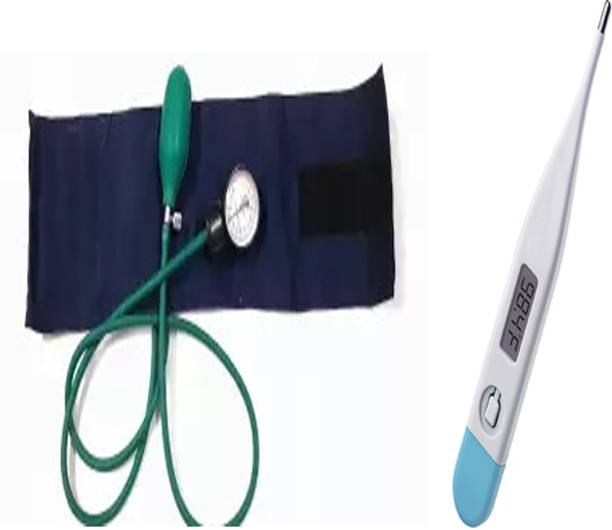 thermomate Digi+Bp001 Fever Alarm & Beeper Alert | CE Approved & 10 seconds Fast Reading+BP Monitor Thermometer