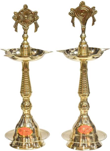 Bhimonee Decor Brass (Pack of 2) Table Diya