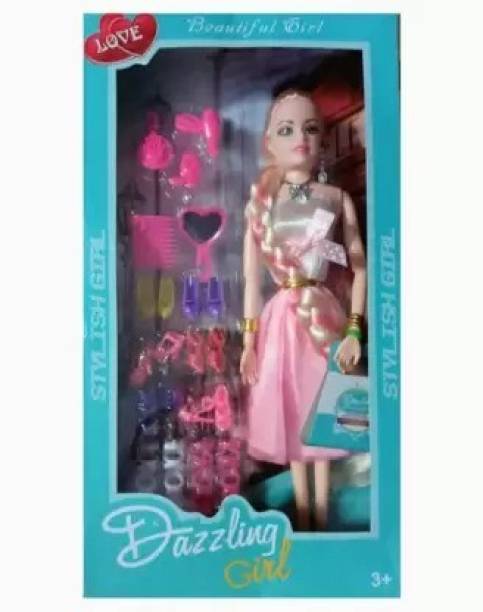 CHOUHAN GALLERY Dazzling Doll Set for Kids with Foldable Hands and Legs