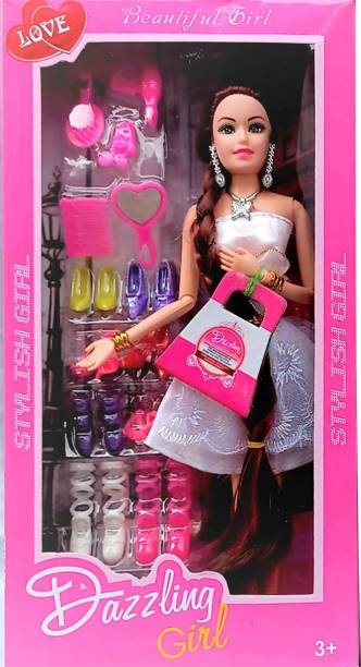 BKDT Marketing Doll Set with Moveable Arms & Legs for Girls with (Fashion Accessories)