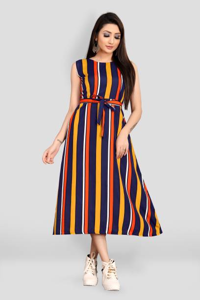 Women Maxi Orange Dress Price in India