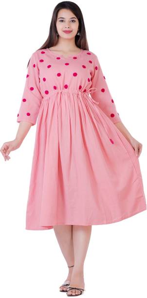 ram textiles Women A-line Pink Dress
