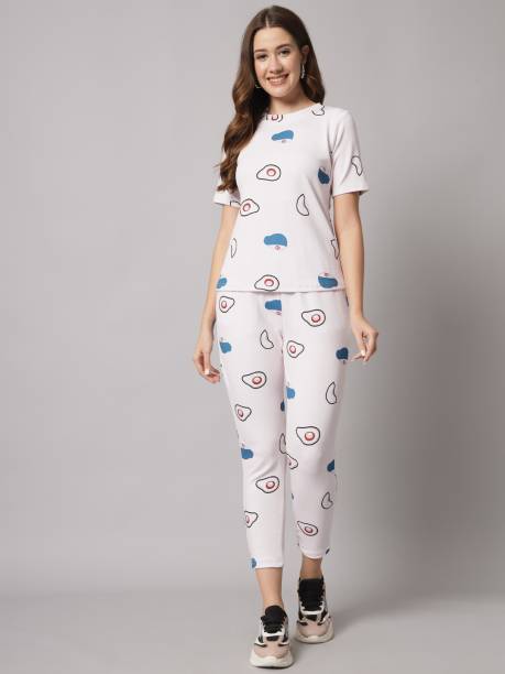 Women Co-ords White, Blue Dress Price in India
