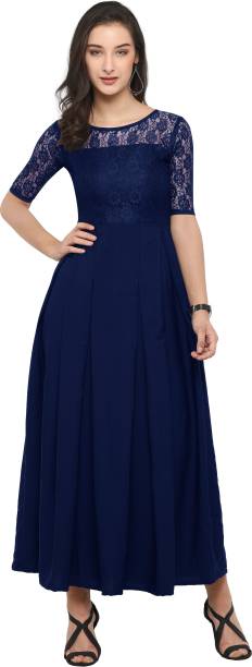 Sheetal Associates Women Maxi Blue Dress