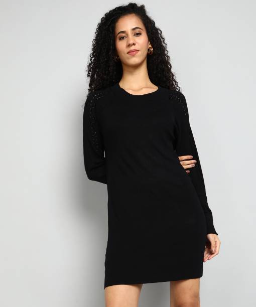 AND Women Shift Black Dress