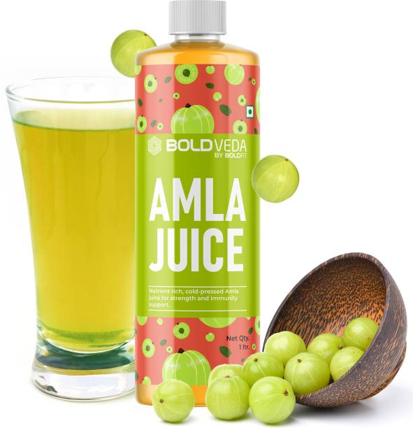 BOLDVEDA Amla Juice For Hair Growth, Skin & Weight Loss Drink Ayurvedic Gooseberry Juice