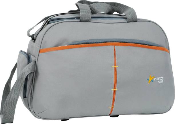 65 L Strolley Duffel Bag - perfect star 65 L Travel duffle bag (grey orange) Large Capacity - Grey, Orange - Large Capacity Price in India