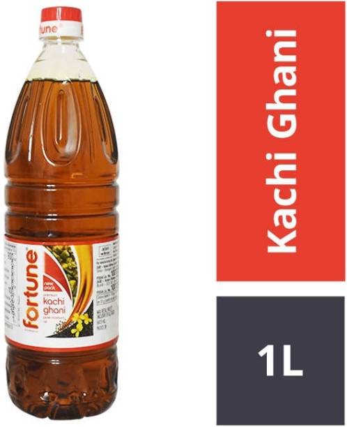 Fortune Premium Kachi Ghani Pure Mustard Oil,1 Liter Mustard Oil PET Bottle