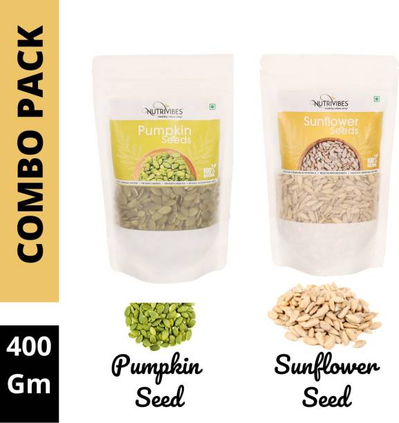 Nutrivibes Raw Pumpkin & Sunflower Seeds 400Gm Combo Pack| Boost Energy | Weight management