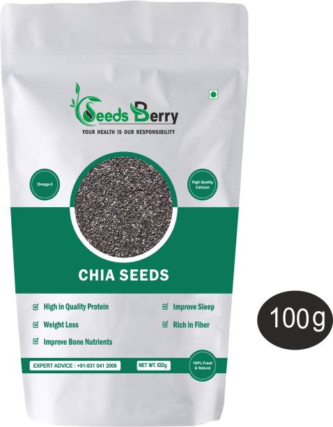 Seeds Berry Unroasted Organic Raw Chia Seeds for Weight Loss And High in Protein Black Chia Seeds