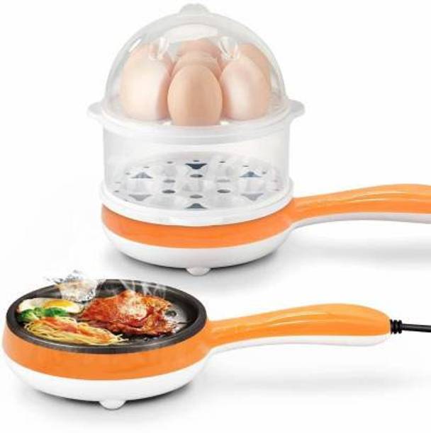 Milly Milly Double Layer Electric Non Stick Mini Egg Frying Pan Boiler Egg Cooker (Multi color, 14 Eggs) 2 In 1 Double Layer Electric Non Stick Mini Egg Egg Cooker